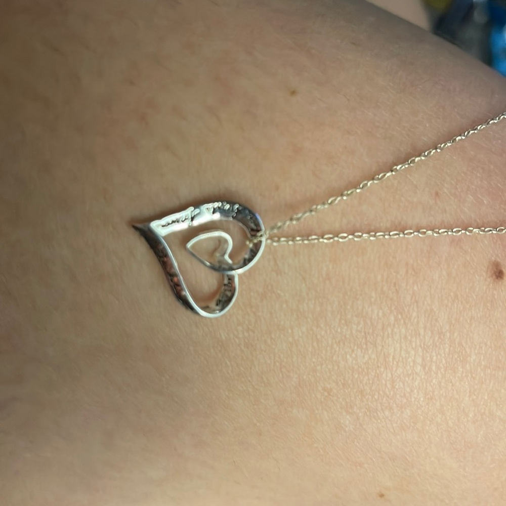 Sterling silver heart necklace